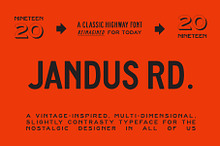 Jandus Road - A Highway Display Font
