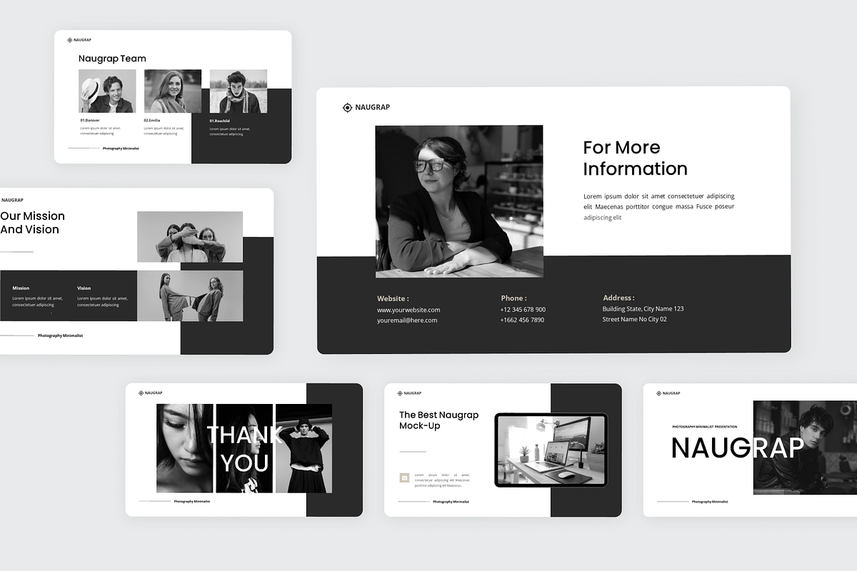 Photography Minimalist Powerpoint, a Presentation Template by SquidPixey (Photo 6 of 6)