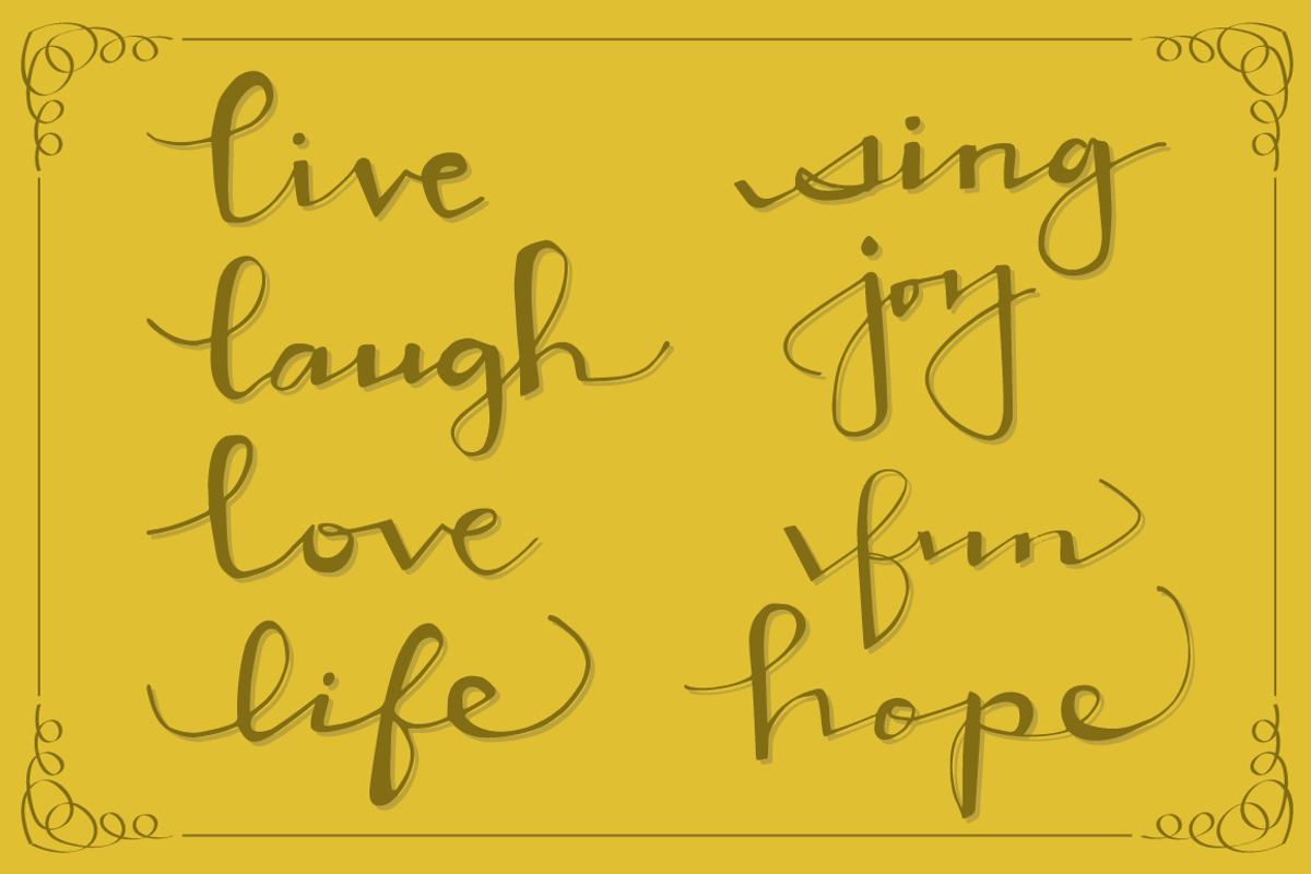 27 Elegantly Handwritten Words, a Decorative Illustration by Little Pixel Shop (Photo 4 of 5)