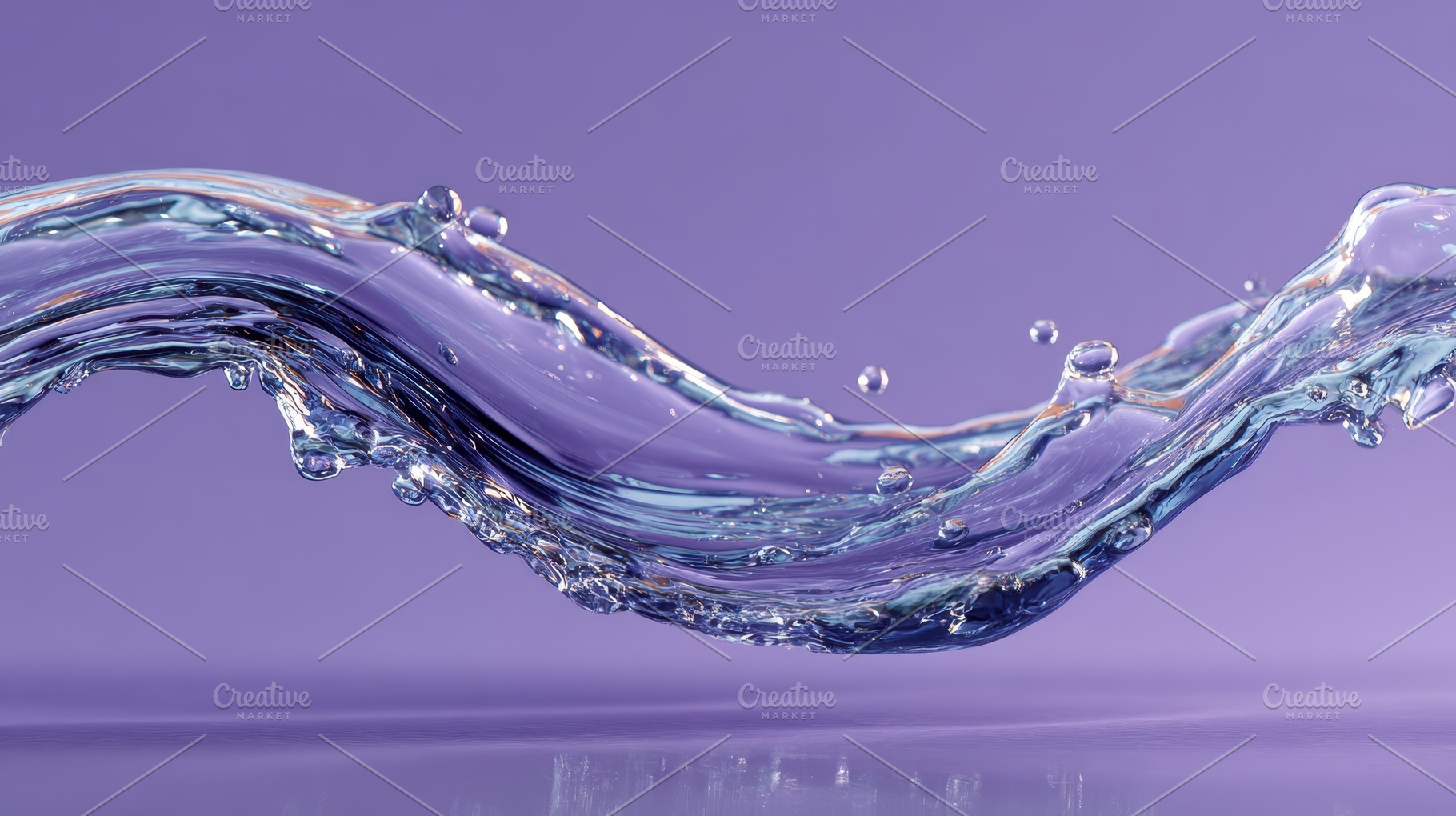 Water wave splash purple background, a Photo by Pixeness Studio