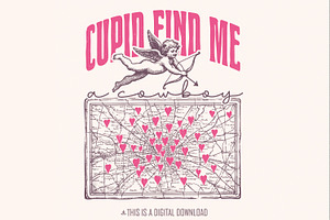 Cupid Find Me A Cowboy PNG, Western