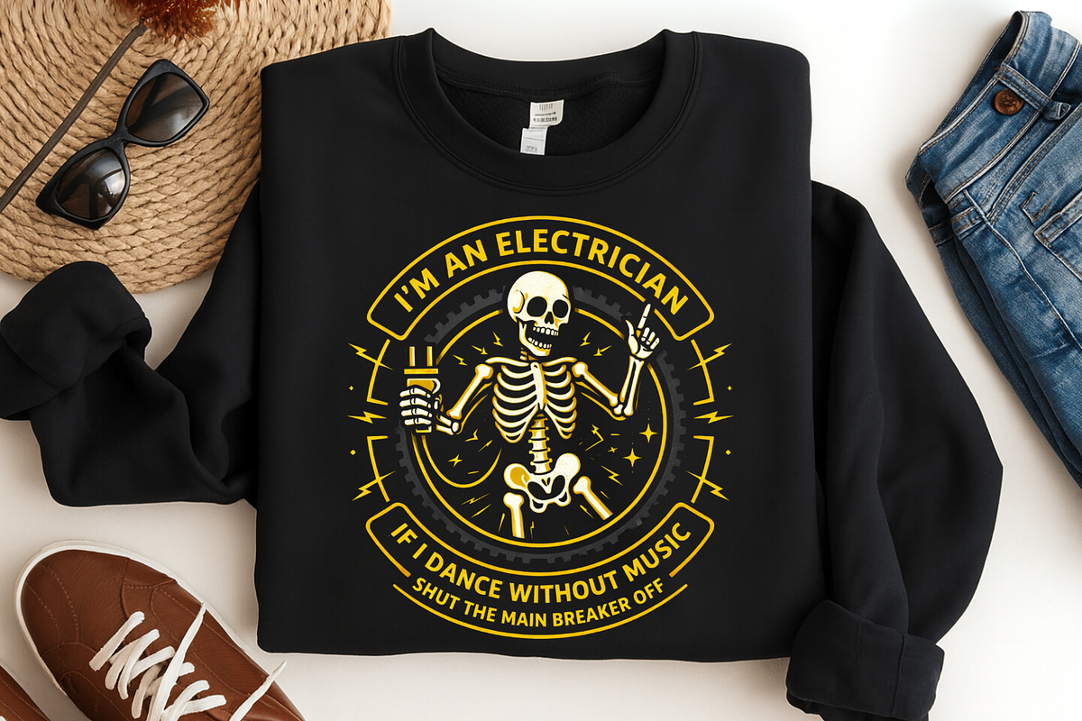 Funny Electrician Skeleton PNG, a Person Illustration by Design Station (Photo 2 of 3)