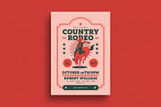 Retro Country Rodeo Event Flyer, a Flyer Template by Guuver (Thumbnail 1 of 3)