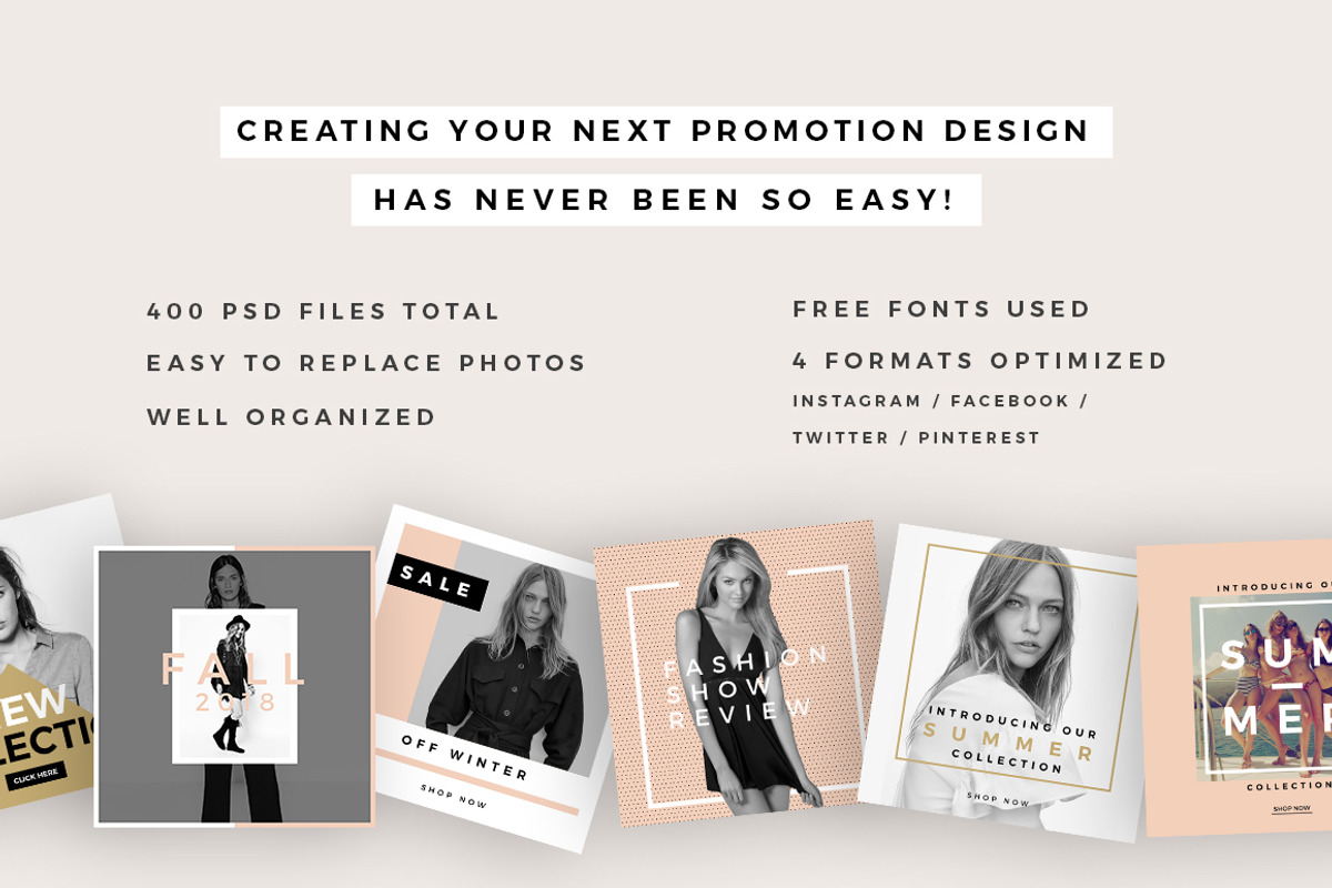 Stylish - 100 Social Media Templates, a Social Media Template by MinimalStudioCo (Photo 2 of 19)