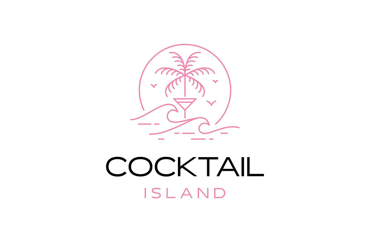 Cocktail Bar Island Logo, a Branding & Logo Template by Buqancreative (Photo 2 of 4)