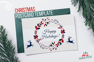 Christmas Deer Postcard