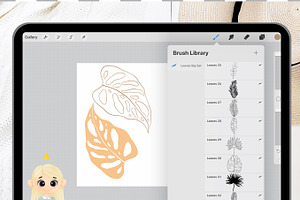 36 Leaf Procreate Stamp Brush