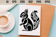 Stencil Squirrel, an Animal Illustration by MARYCRAFTIRIA (Thumbnail 3 of 3)
