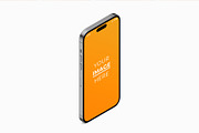 Isometric iPhone 14 Pro Mockup Pack, an iPhone Mockup by DreamVisuals (Thumbnail 4 of 6)