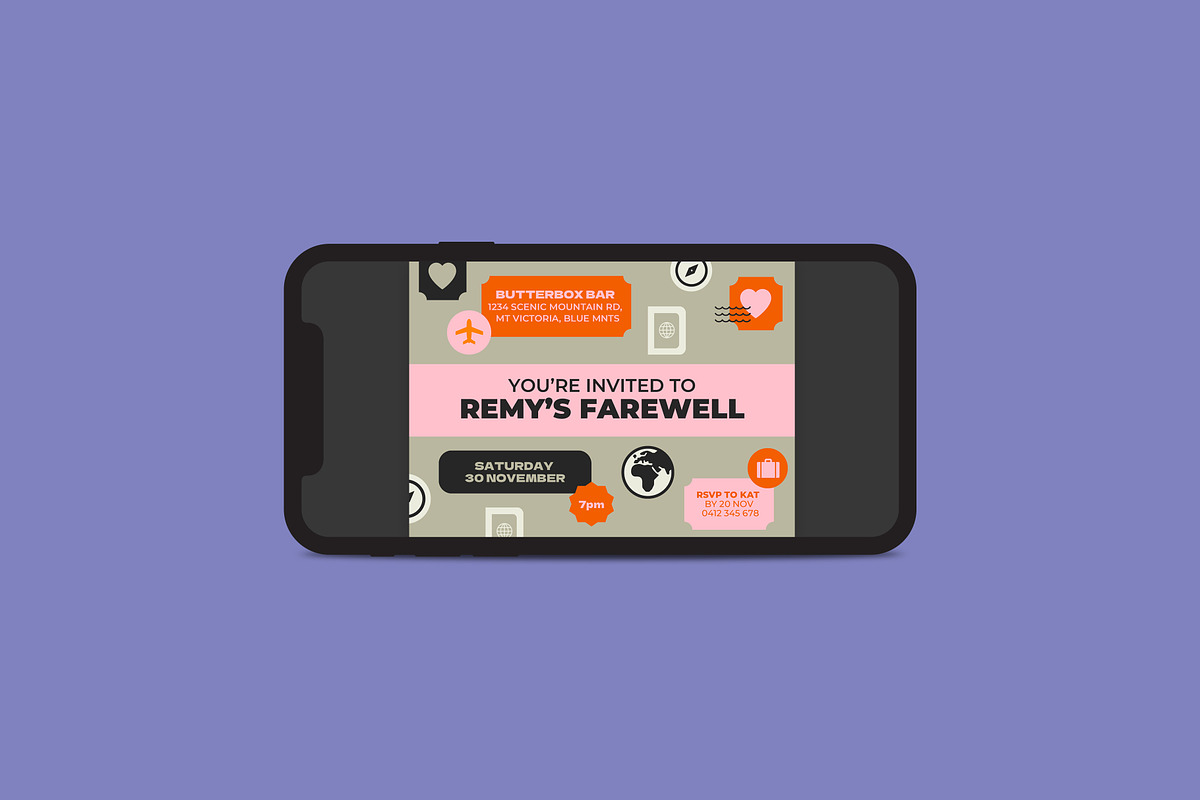 Remy Farewell Party Invitation, an Invitation Template by Mountain Folk Creative (Photo 4 of 6)