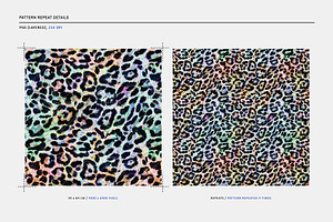 Rainbow Leopard - Seamless Patterns