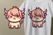 Kawaii Highland Cow Clipart Bundle, an Animal Illustration by MkStudio (Thumbnail 2 of 4)