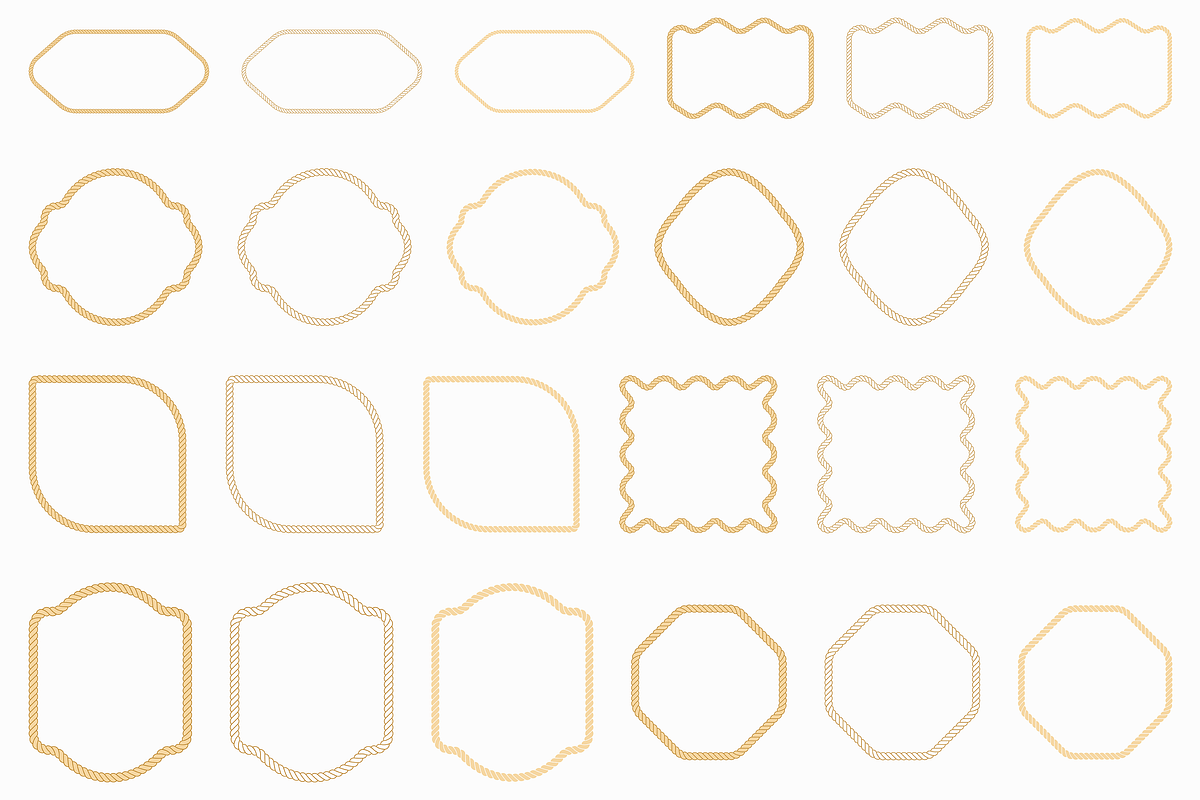 Rope Frame Label SVG PNG Bundle, a Decorative Illustration by Kusumaillustration (Photo 11 of 15)