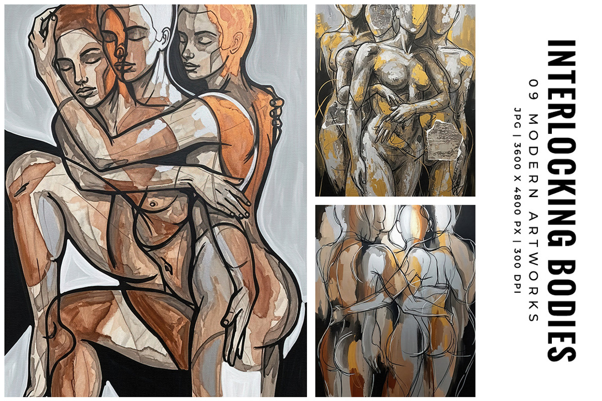 Interlocking Bodies, a Decorative Illustration by Digital Art Creations (Photo 3 of 6)