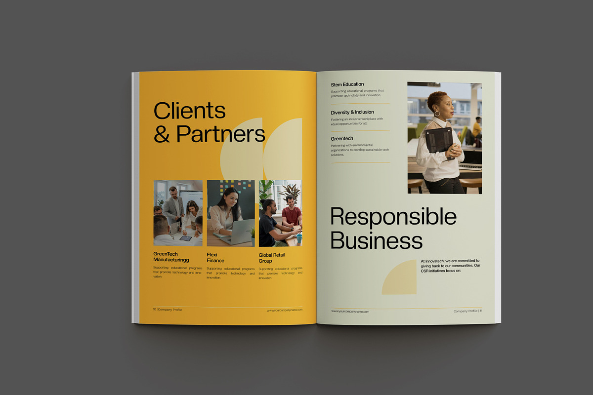 Yellow Modern Company Profile, a Brochure Template by Neermana (Photo 5 of 11)
