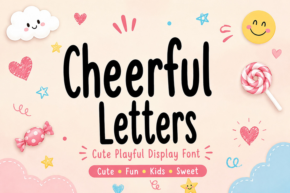 Cheerful Letters, a Handwritten Font by Wow Magic (Photo 1 of 4)