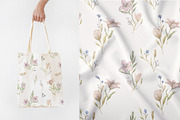 Lily Flowers. Watercolor Cliparts, a Decorative Illustration by Slastick (Thumbnail 5 of 8)