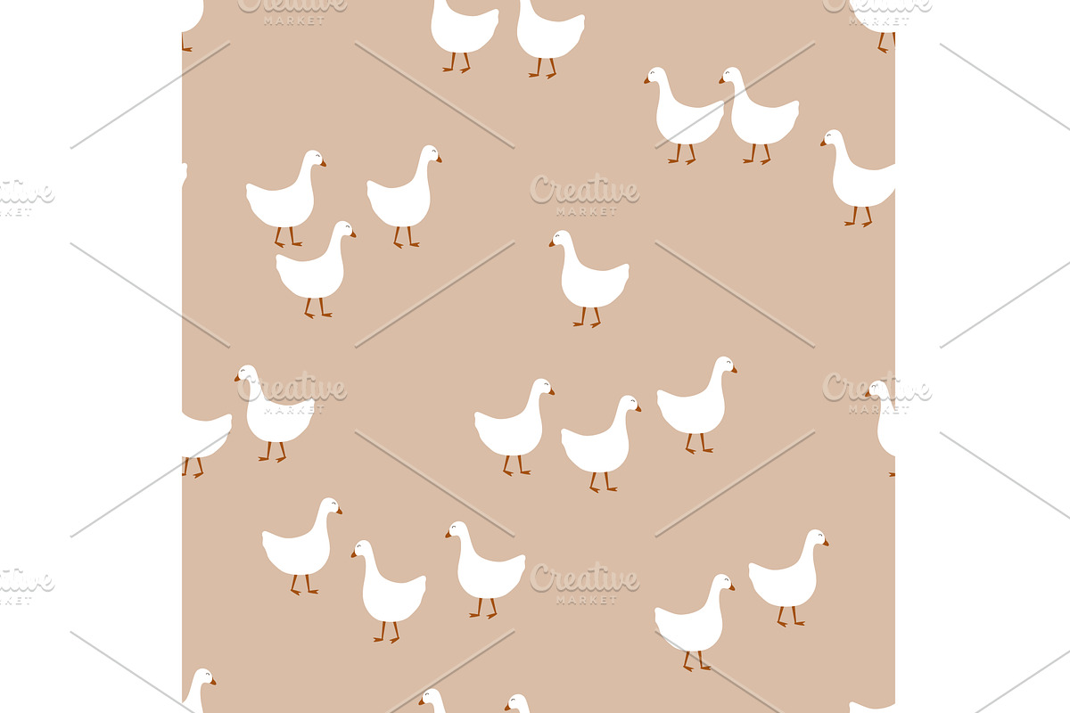 Vector seamless pattern with cute, an Animal Illustration by Toltemara