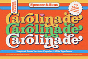 Carolinade - Retro 70s Font, a Font by Spencer & Sons Co. (Thumbnail 1 of 10)