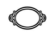 Vintage Oval Frame Vector Bundle, an Illustration by musafir_fashion (Thumbnail 12 of 31)