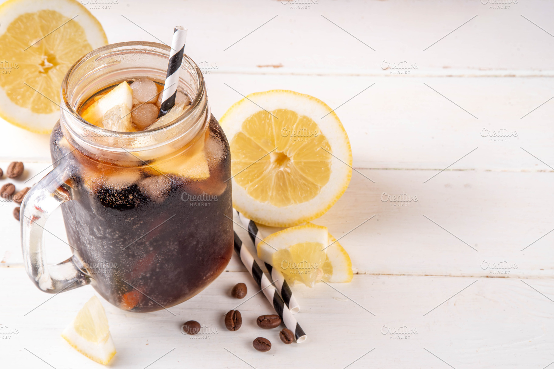 Cold brew coffee with lemonade, coffee citrus Arnold Palmer cock, a Photo by Rimma