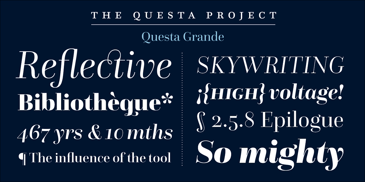 Questa Grande, a Serif Font by The Questa Project (Photo 3 of 4)