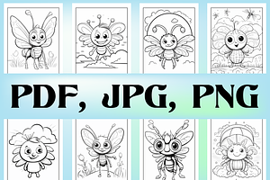 Cute Bugs And Insects Coloring Pages