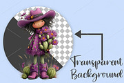 Whimsical Summer Western Girl Clipar, a Seasonal Illustration by Canvas Craft (Thumbnail 2 of 7)
