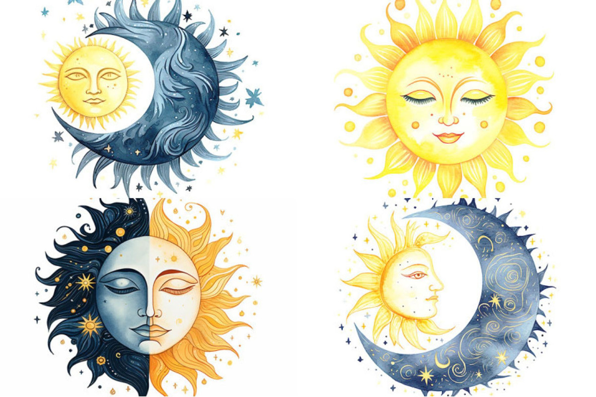 Celestial Sun & Moon, a Seasonal Illustration by artsy-fartsy (Photo 5 of 5)