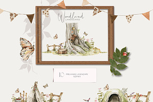 Woodland Baby Animals Field Flowers