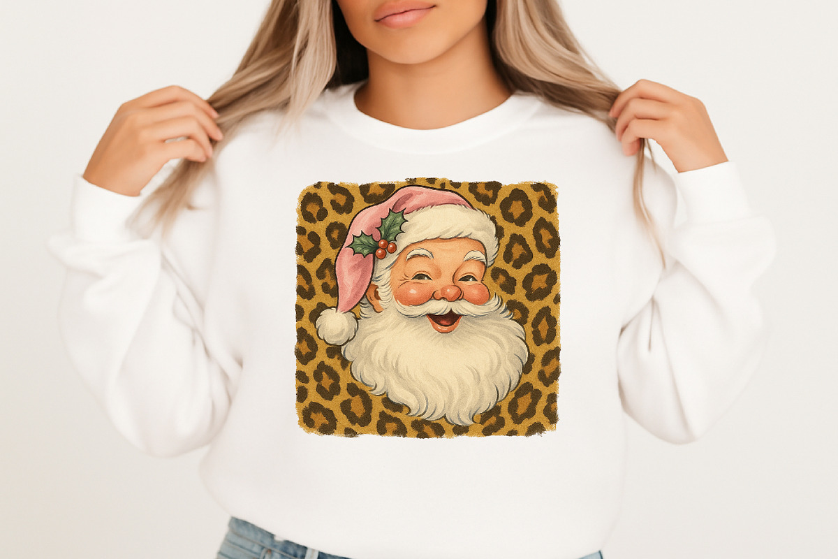 Vintage Santa with Leopard, Christma, an Illustration by Libby Wishes (Photo 8 of 8)