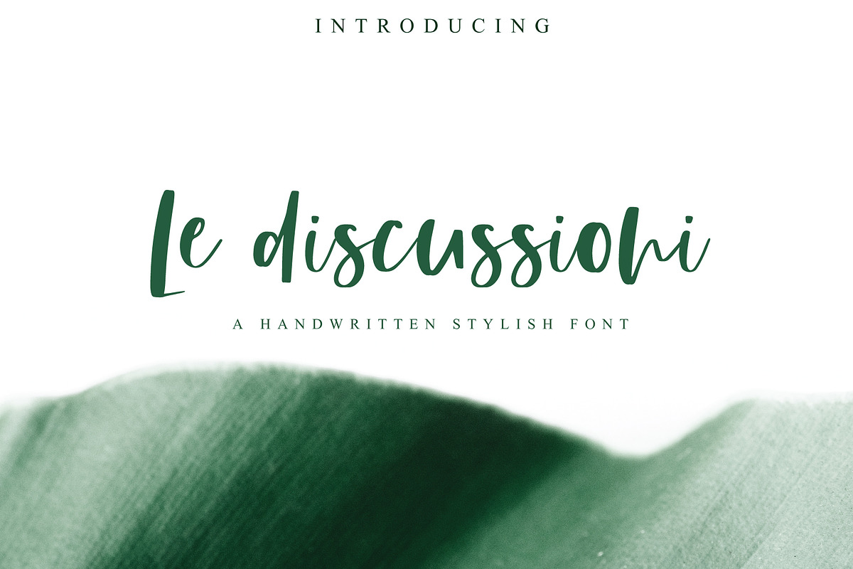 Le Discussioni | Stylish Font, a Script Font by Artstudio (Photo 1 of 7)