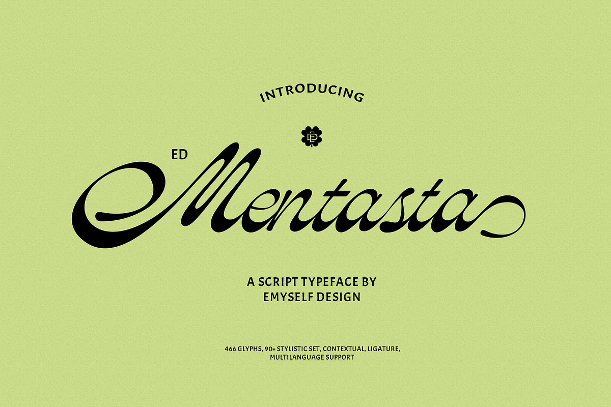 ED Mentasta - Script Typeface, a Script Font by Emyself Design (Photo 1 of 12)