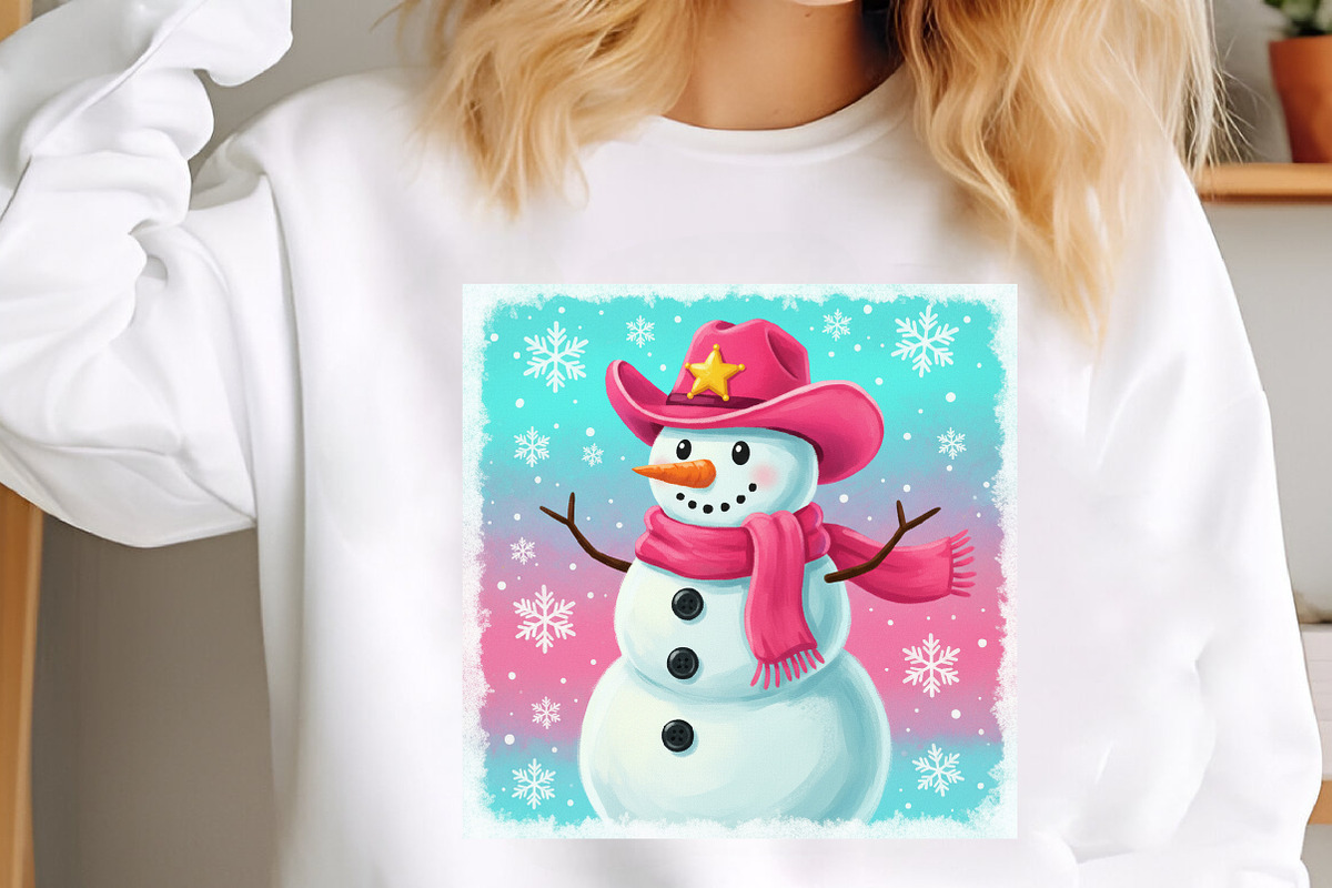 Preppy Western Snowman Brushstroke, an Illustration by SinaCreation (Photo 2 of 7)