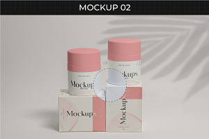 Cosmetic Jar & Box Packaging Mockup