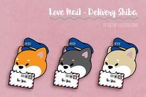 Love Mail Delivery Shiba