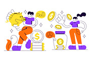 5 Money Management Illustration, a Finance Illustration by denayunebgt (Thumbnail 2 of 3)