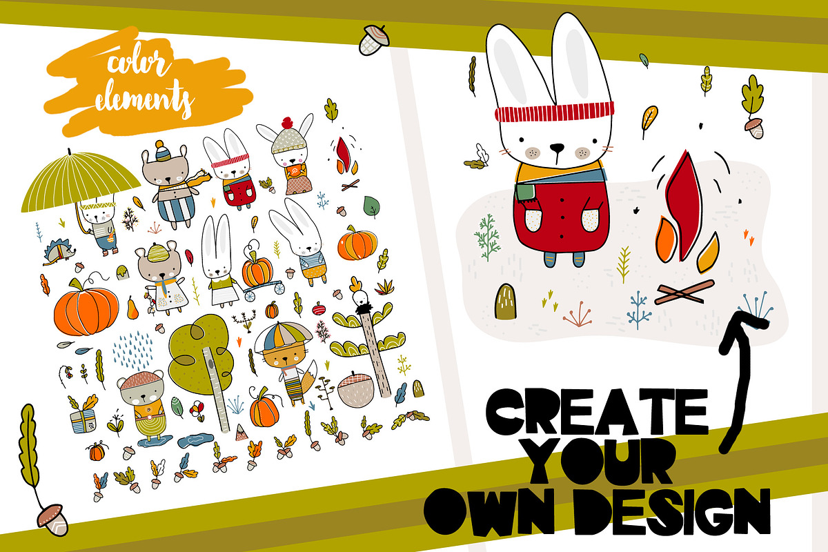 Hello autumn. Vector pack, an Animal Illustration by Alyonka_lis (Photo 4 of 7)
