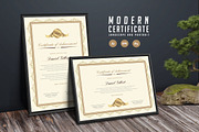586. Modern Certificate Template, a Stationery Template by CreativeRezwan (Thumbnail 1 of 3)