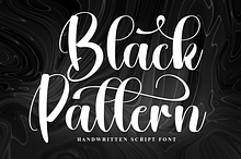 Black Pattern | Script Font