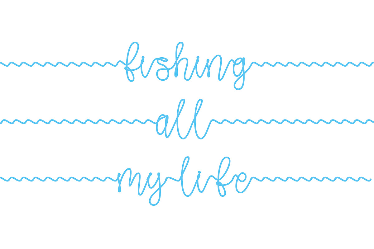 Gone Fishing - a fishing font!!!, a Font by Little Type Factory (Photo 12 of 16)