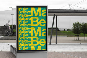 Outdoor urban poster mockup
