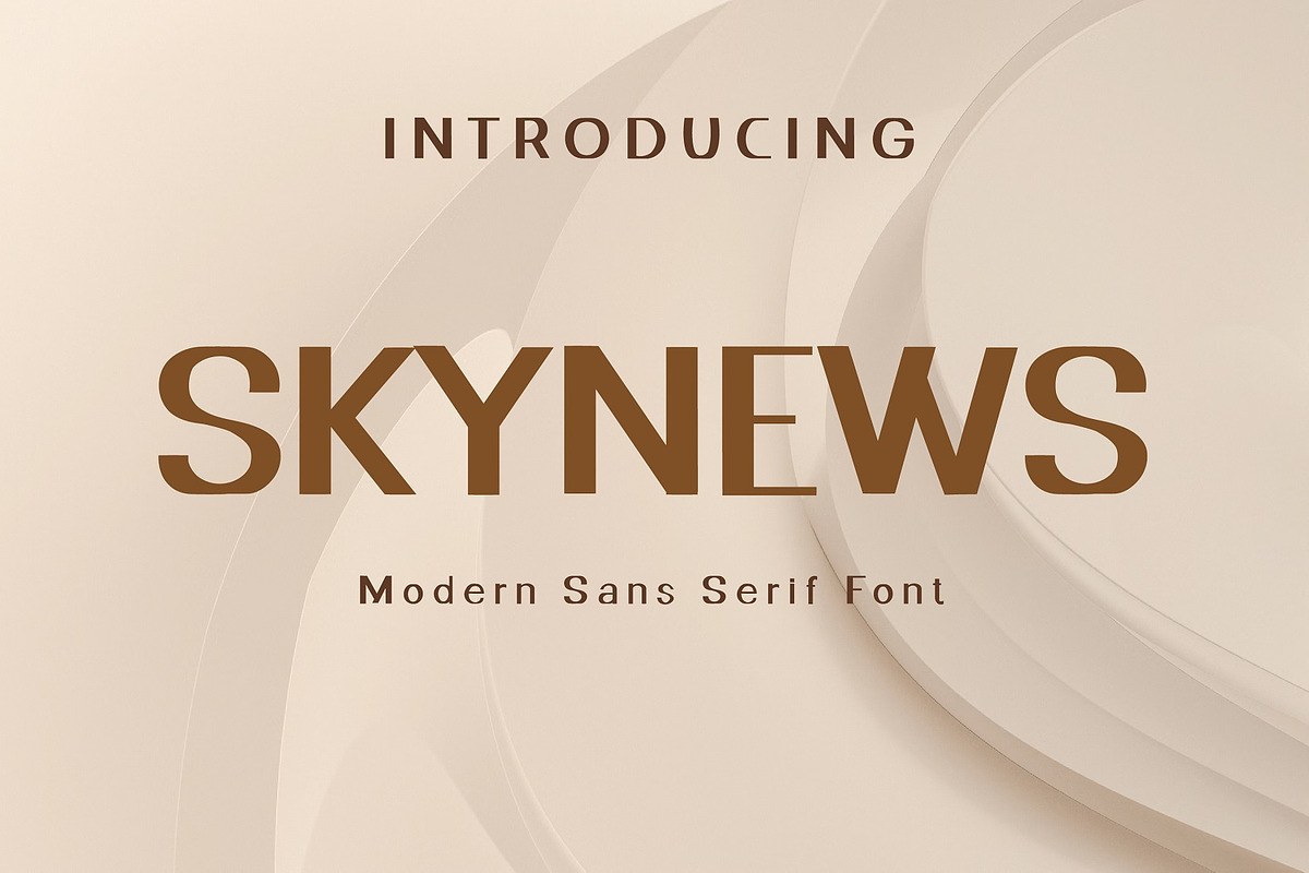 Skynews Modern Sans Serif Font, a Sans Serif Font by Gumrega Studio (Photo 1 of 6)