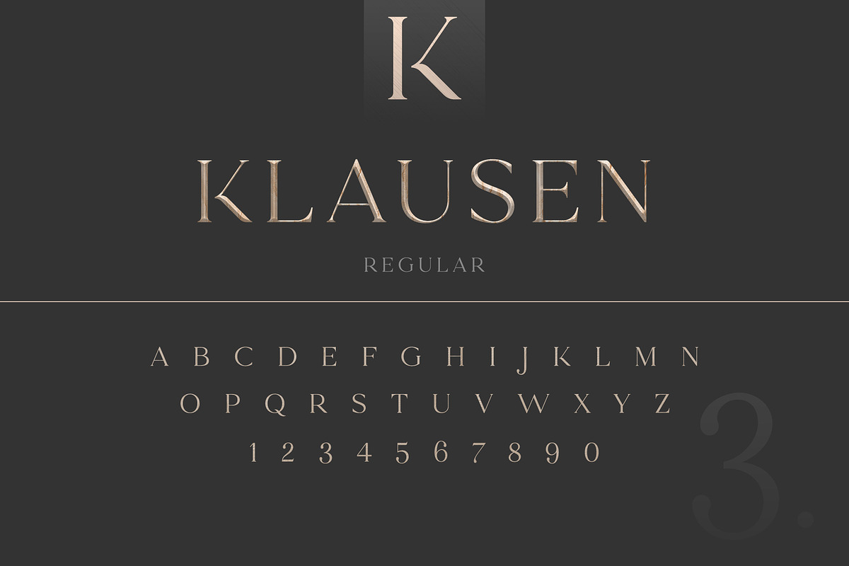 Klausen - Stylish All Caps Serif, a Serif Font by AlienValley (Photo 4 of 9)