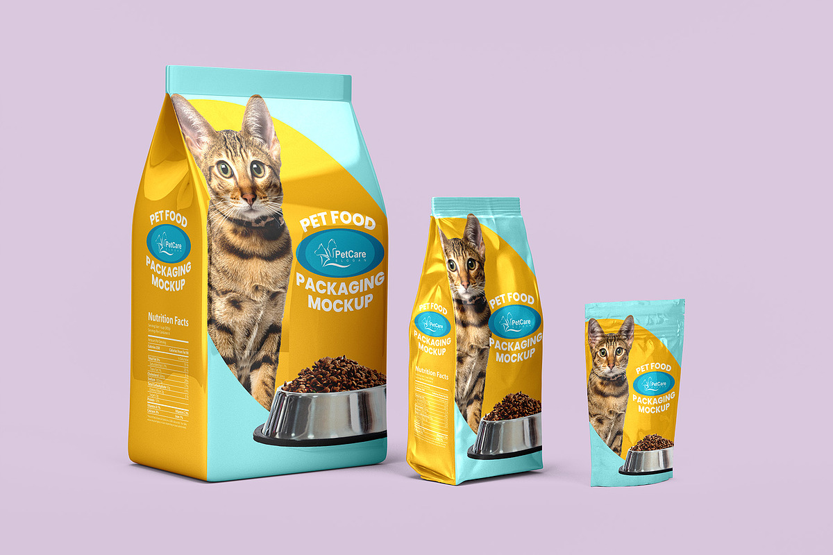 Pet Food Packaging Mockup - 8 views, a Packaging Mockup by Illusiongraphic