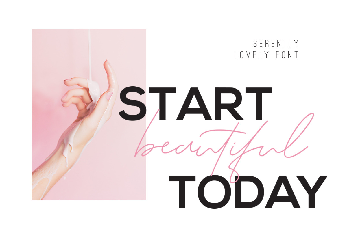 The Serenity - Lovely Script, a Script Font by Dharmas Foundry (Photo 12 of 15)