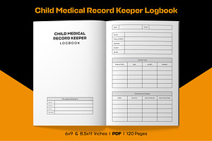 Child Medical Record Keeper Logbook