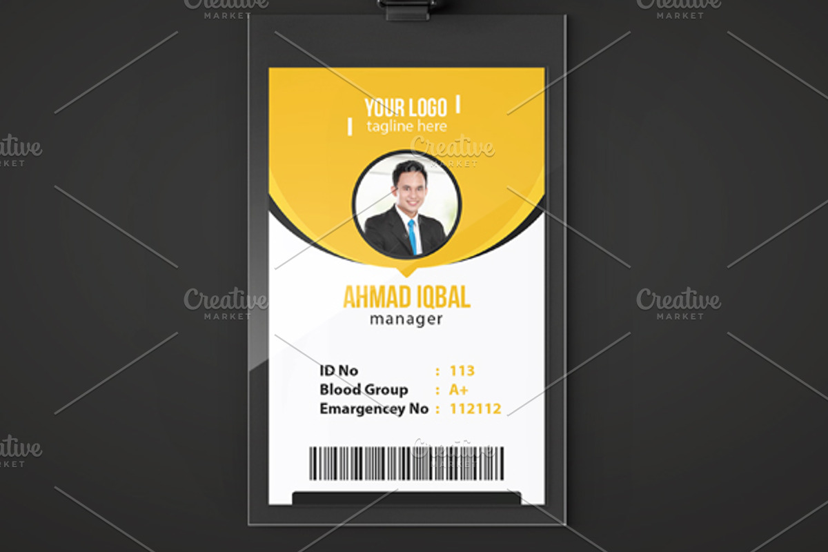 Office ID Card Template, a Card Template by NasirGrfx (Photo 4 of 6)