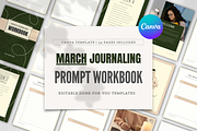 Prompt Journaling Workbook | Canva, a Magazine Template by Designs by Darowan (Thumbnail 1 of 7)