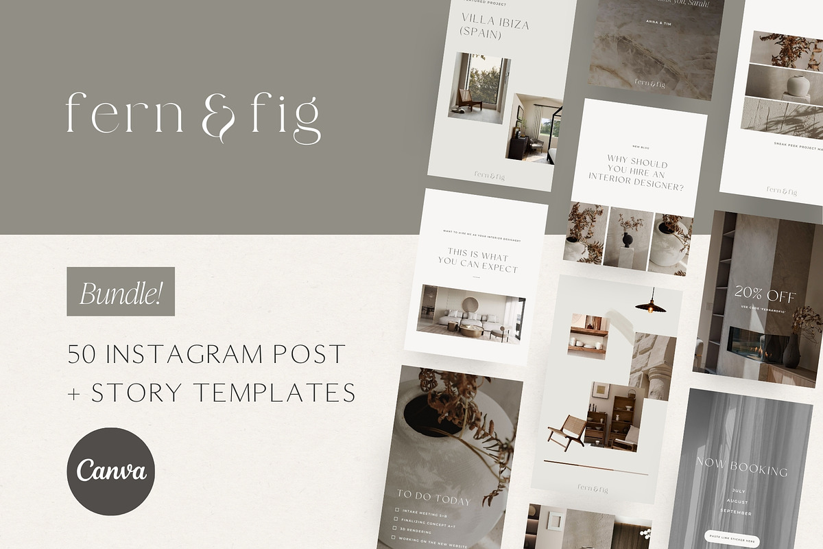 Interior Design Instagram Templates, a Social Media Template by Wonderlik Webdesign (Photo 2 of 11)